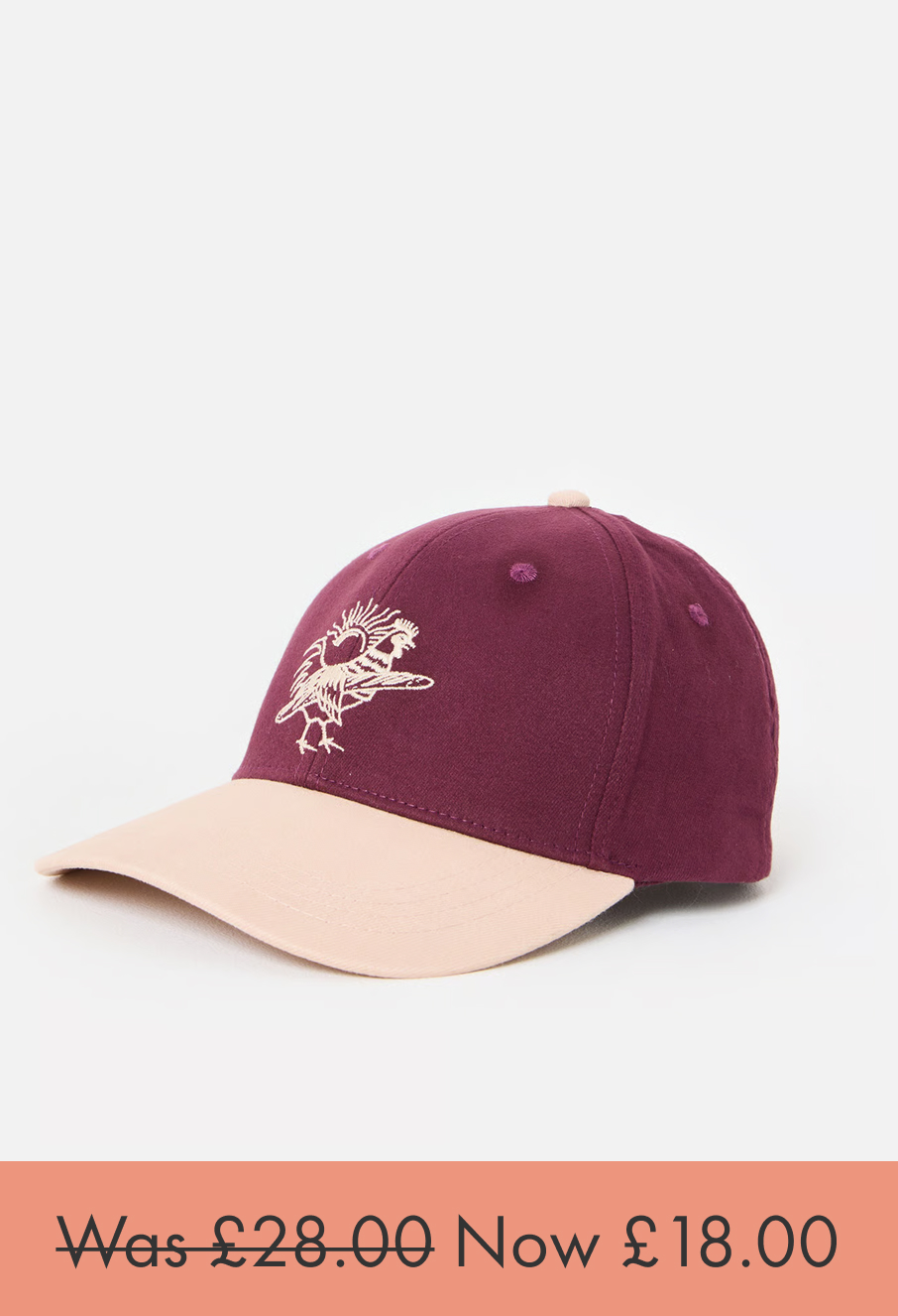 Grape & Cream Chicken Motif Cap Hat